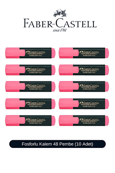 Faber Castell Fosforlu Kalem 48 Serisi 10 adet