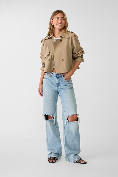 Stradivarius Short smart flowing trench coat