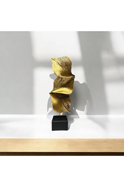 Peramari Dekoratif Polyester Tekli Yaprak Aksesuar Gold Eskitme