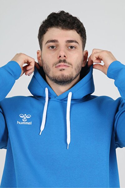 hummel Armin Pamuklu Hoodie Saks Mavi