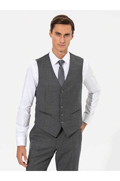 Cacharel Gri Slim Fit Yelek 50257927-VR024