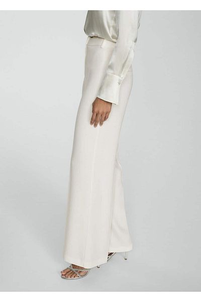 MANGO Woman Straight Cut Draped Pants
