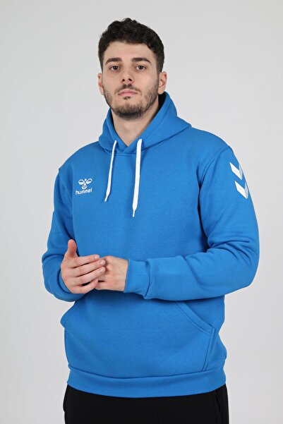 hummel Armin Pamuklu Hoodie Saks Mavi
