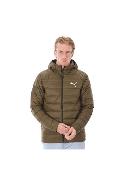 Puma 849355-62 Jachetă de puf pentru bărbați Packlite cu glugă - maro