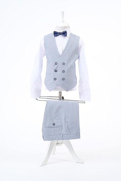 Doctor junior Costum cu detaliu lanț pentru băiat slim fit / fără cămașă