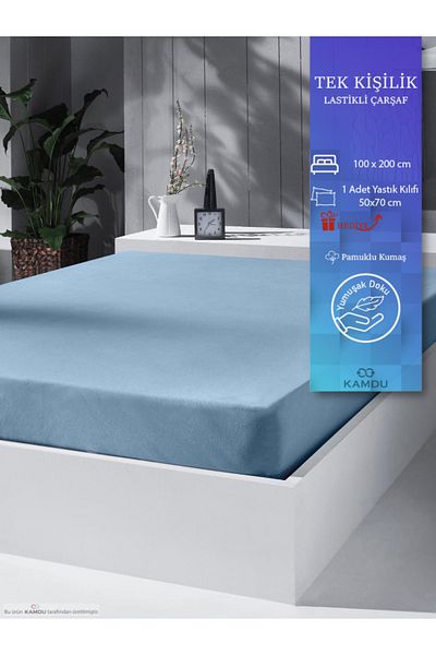 TAHT Cearșaf de îmbrăcăminte din bumbac Ranforce PREMIUM 100x200 cm - Cadou față de pernă