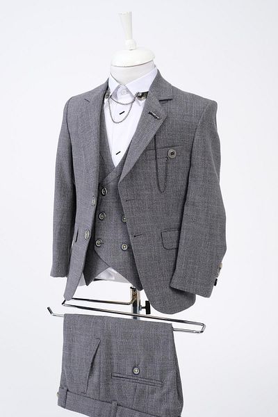 Doctor junior Slim Fit Boy's Chain Detail Suit / No Shirt