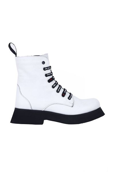 Bueno Shoes Beyaz Deri Kadın Düz Bot 01wr8802