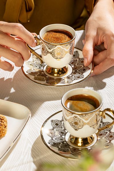Nehir Ece 12 Piece Porcelain Coffee Cup Set