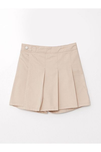 LC Waikiki LCW Mädchen-Shorts-Rock mit elastischem Bund und Falten