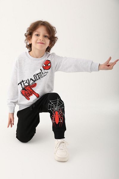 Marvel Spiderman Snow Melange Boys' Tracksuit Set