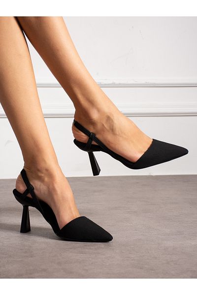 Alemdar Shoes Γυναικεία παπούτσια με μαύρο τακούνι LUMİNO