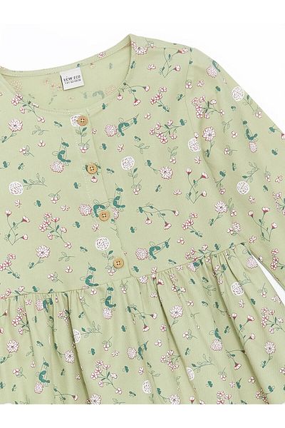 LC Waikiki Lw - Crew Neck Floral Girl's Dress