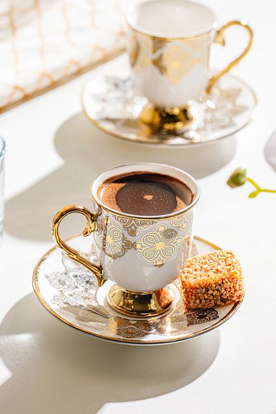 Nehir Ece 12 Piece Porcelain Coffee Cup Set