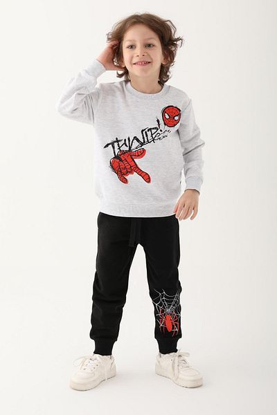 Marvel Spiderman Snow Melange Boys' Tracksuit Set