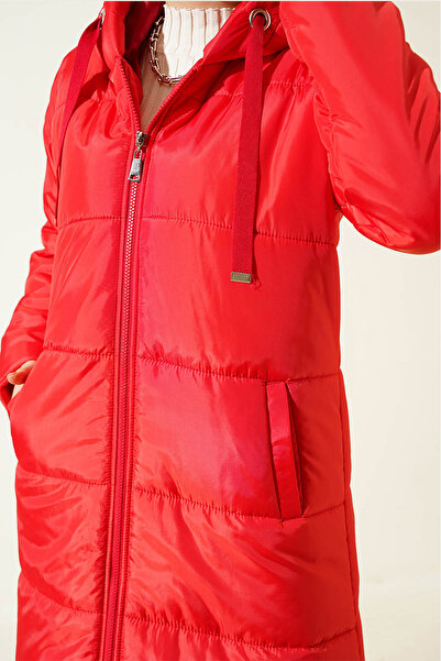 Bigdart T5120 Hooded Long Inflatable Hijab Coat - Red