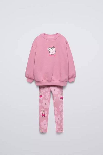 Tuba Peppa Pig nyomtatott lány alsó öltöny leggingssel