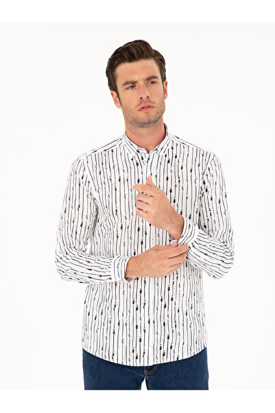 Cacharel Siyah Slim Fit Uzun Kollu Gömlek 50233003-VR046