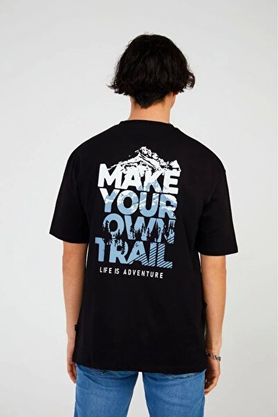 The Crow Ανδρικό μπλουζάκι Trail Half-relax Tee Black