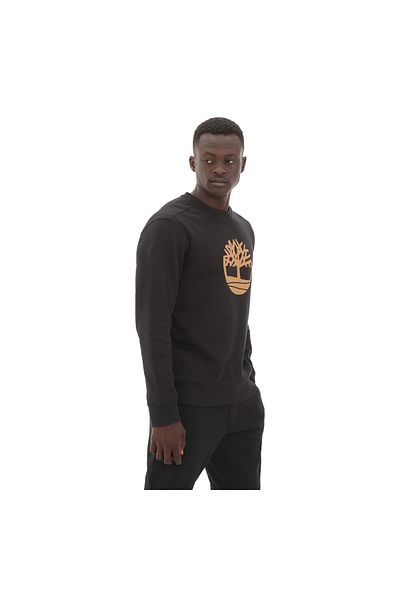 Timberland Λογότυπο Kennebec River Tree - Ανδρικό μαύρο φούτερ, Crew Neck