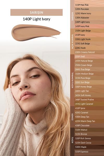 AVON Power Stay Mat Fondöten-140P LIGHT IVORY