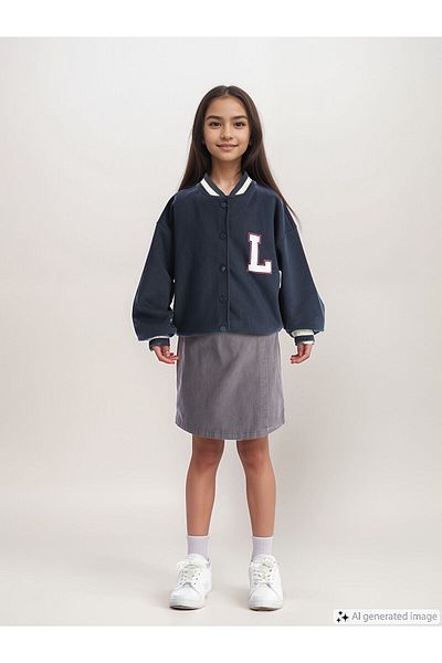 LC Waikiki Lcw Kids Dark Navy Blue Both Comfortable and Cool Short Skirt