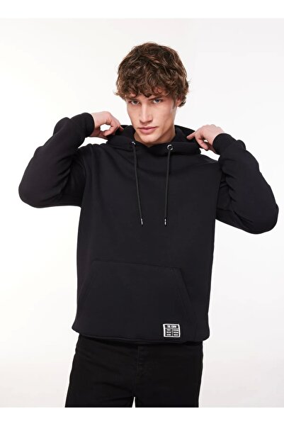 The Crow Black Hooded Collar Men's Sweatshirt - Tc3908