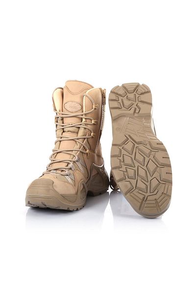Vogel M1491 Μπεζ Desert Color Military Boots με φερμουάρ 4 εποχών