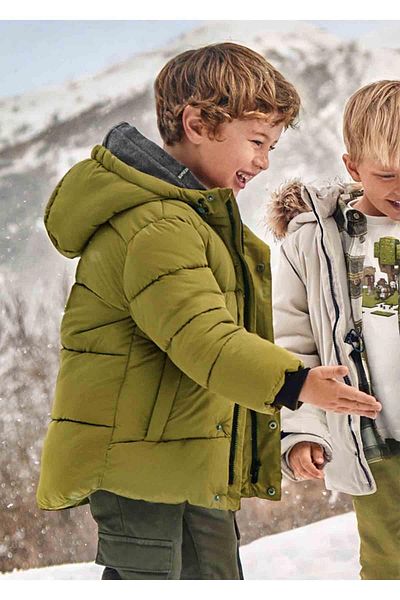 MAYORAL Boy's Green Winter Long Coat