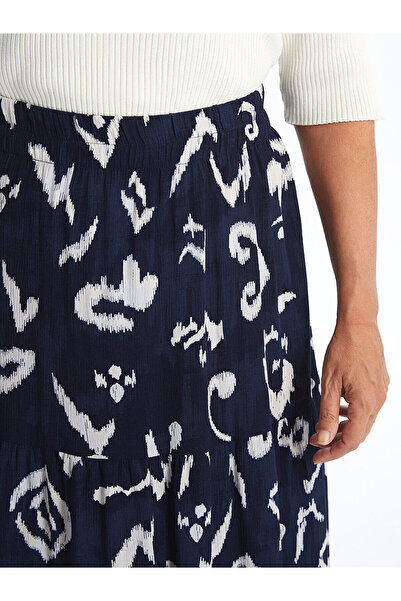 LC Waikiki Patterned Women's Skirt with Elastic Waist