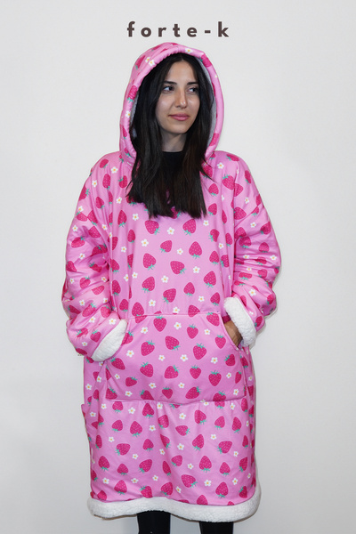 ECEMRE Φορητή κουβέρτα τηλεόρασης με ψηφιακή εκτύπωση - Φούτερ & φούτερ με κουκούλα & πόντσο & φλις μεγάλου μεγέθους