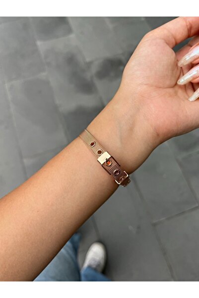 QUARTZ Mini Rose Hasır Kordon Saat