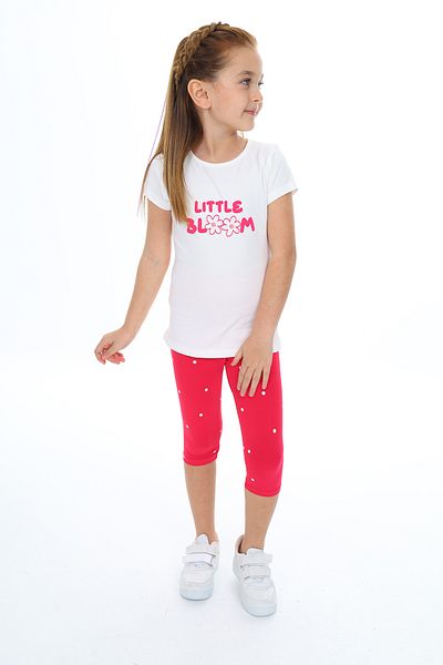 Toontoy طقم كابري مطبوع عليه Little Bloom للفتيات