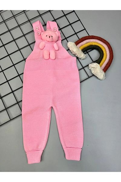 Pijamayo Unisex Baby and Kids Knitwear Winter Overalls - with Teddy Bear