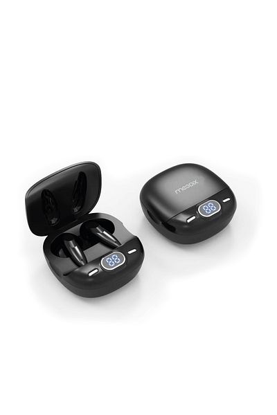 Moodix KI23J153 Bluetooth-Ohrhörer, Schwarz, LCD-Anzeige