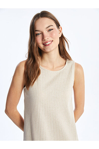 LC Waikiki Lcw Kadın Bisiklet Yaka Düz Gecelik