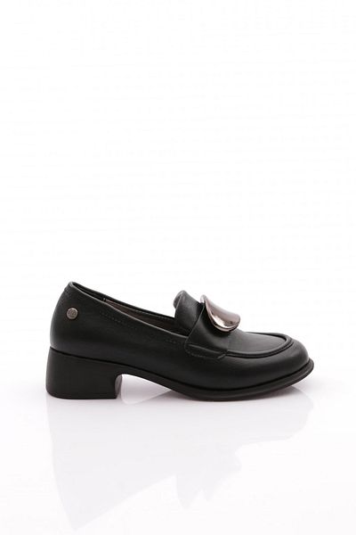 DGN Women's Buckle Black Shoes - Alp 24121097
