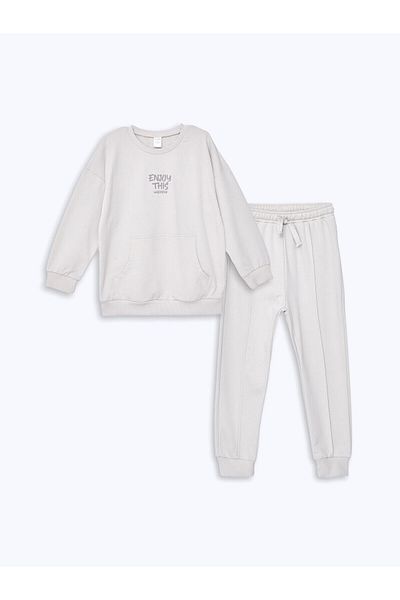 LC Waikiki Lw - Crew Neck Long Sleeve Sweatshirt and Sweatpants Set of 2 for Baby Boy