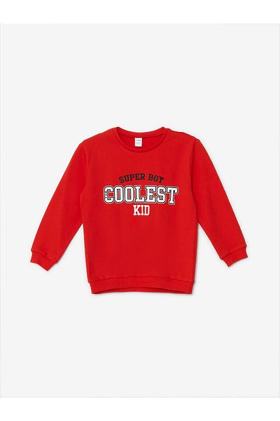 LC Waikiki Lw - Crew Neck Long Sleeve Printed Baby Boy T-Shirt and Sweatpants Set of 2