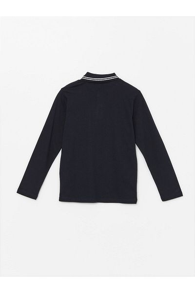 LC Waikiki LW - Tricou de bază cu mânecă lungă cu gât polo pentru băieți