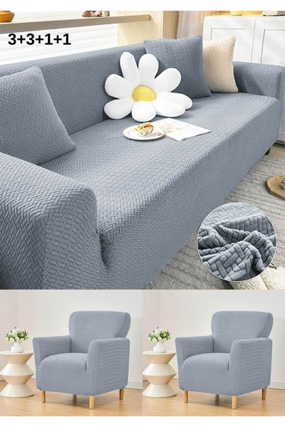 Hantaj الجاكار الطوب نمط تمتد غطاء مقعد مرن مجموعة 3 3 1 1 بسط أريكة غطاء سرير