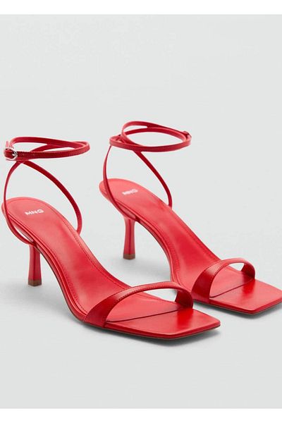 MANGO Woman Riemchensandalen mit Absatz