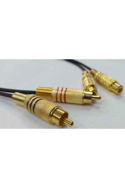 Mykablo 2x Rca Erkek - Dişi Gold Kaliteli Uzatma Kablosu - 3 Metre