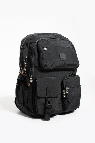 DUOMİNO Rucsac clinker negru de marime - rezistent la apa, crinkle, geanta de scoala de calatorie pentru liceu 15.6