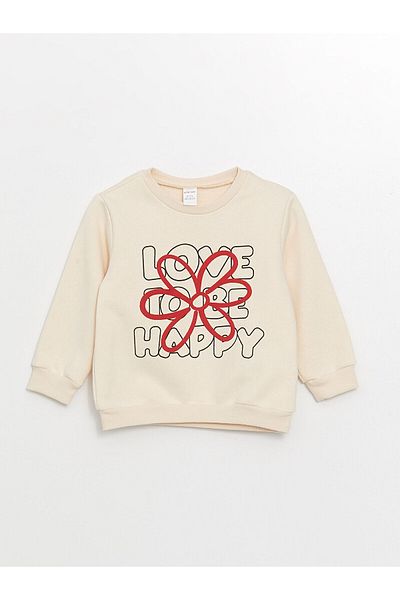 LC Waikiki Lcw Crew Neck Floral Girl's Sweatshirt and Pants Set of 2