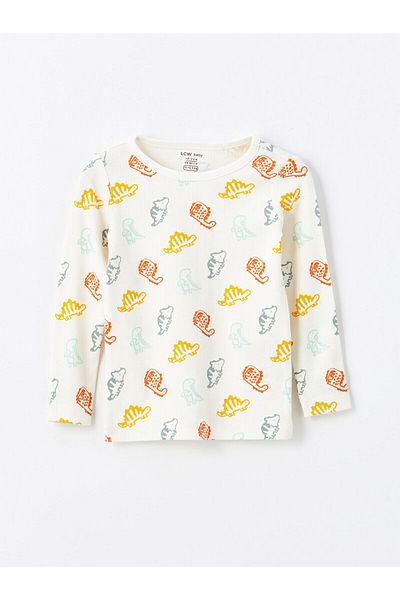 LC Waikiki Lw - Crew Neck Long Sleeve Printed Baby Boy Pajama Set