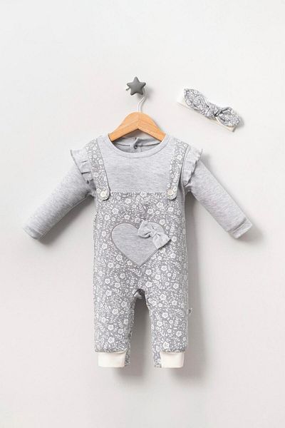 TRENDİMİZBİR Baby Girl Heart Embroidered Seasonal Set