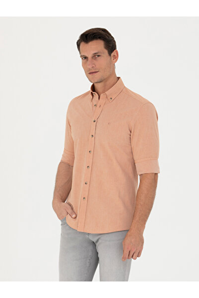 Cacharel Turuncu Slim Fit Uzun Kollu Gömlek 50265476-VR051