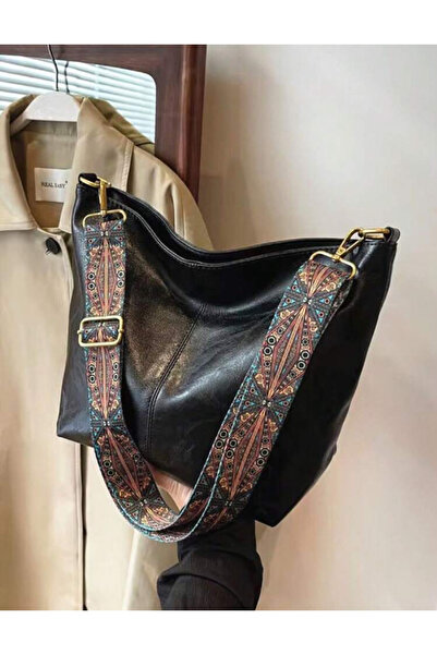 İAMBTŞY Kadınlar için Vintage Crossbody Büyük Kapasiteli Hobo Çanta Moda PU Omuz Çantası