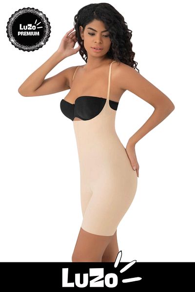 LuZo Premium Series Non-Marking Non-Slip Firming Women's Laser Cut Full Length Strap Corset